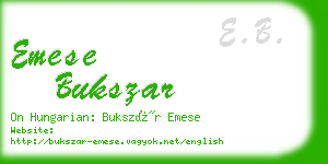 emese bukszar business card